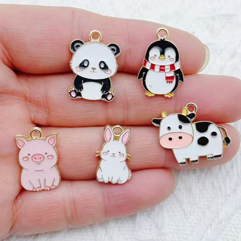 10pcs Cartoon Penguin Panda DI - огляд і ціна Jewelry Making Party
