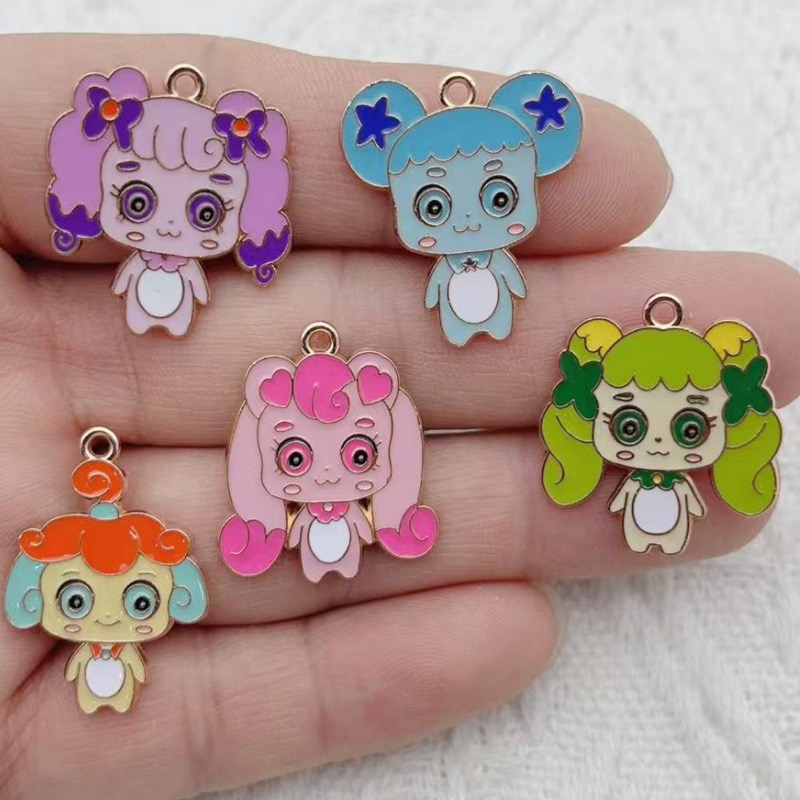 10pcs Cartoon Cute Drip Oil Al - огляд і ціна Jewelry Making Party