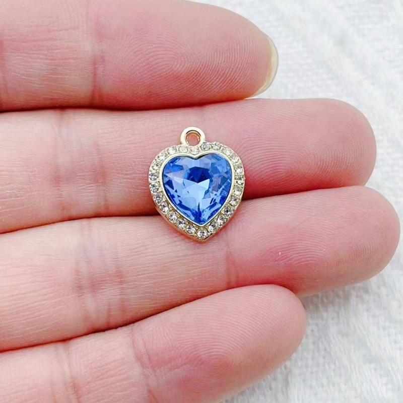 10pcs heart-shaped inlaid colo - огляд і ціна Jewelry Making Party