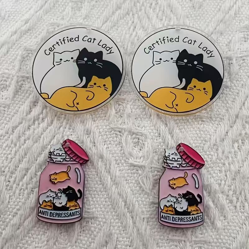 10pcs acrylic cute cat pendant - огляд і ціна Jewelry Making Party