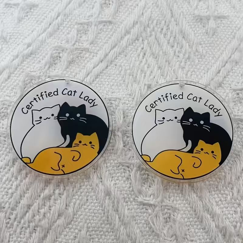 10pcs acrylic cute cat pendant - огляд і ціна Jewelry Making Party