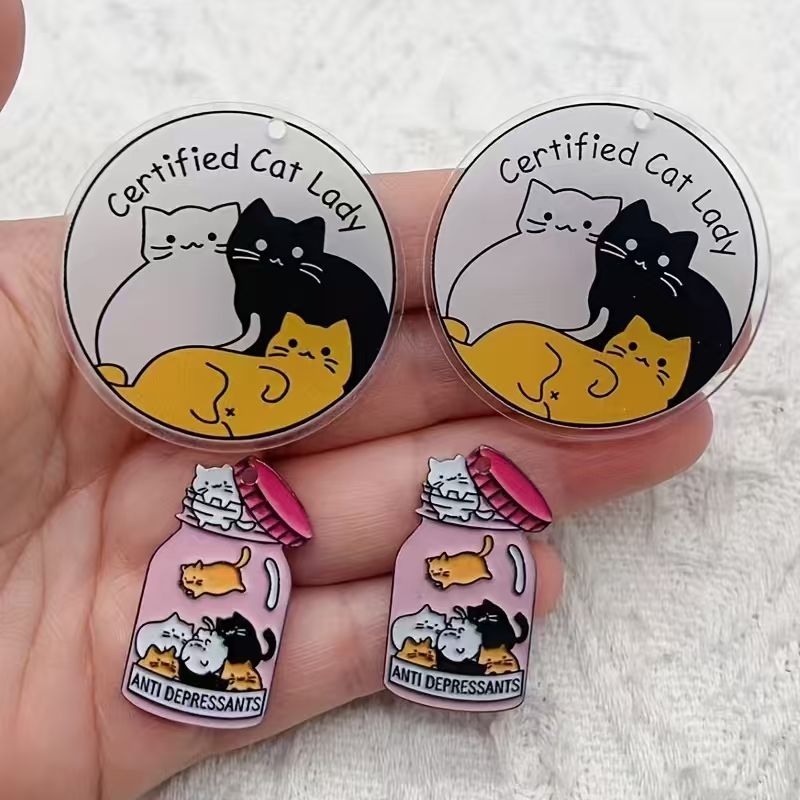 10pcs acrylic cute cat pendant - огляд і ціна Jewelry Making Party