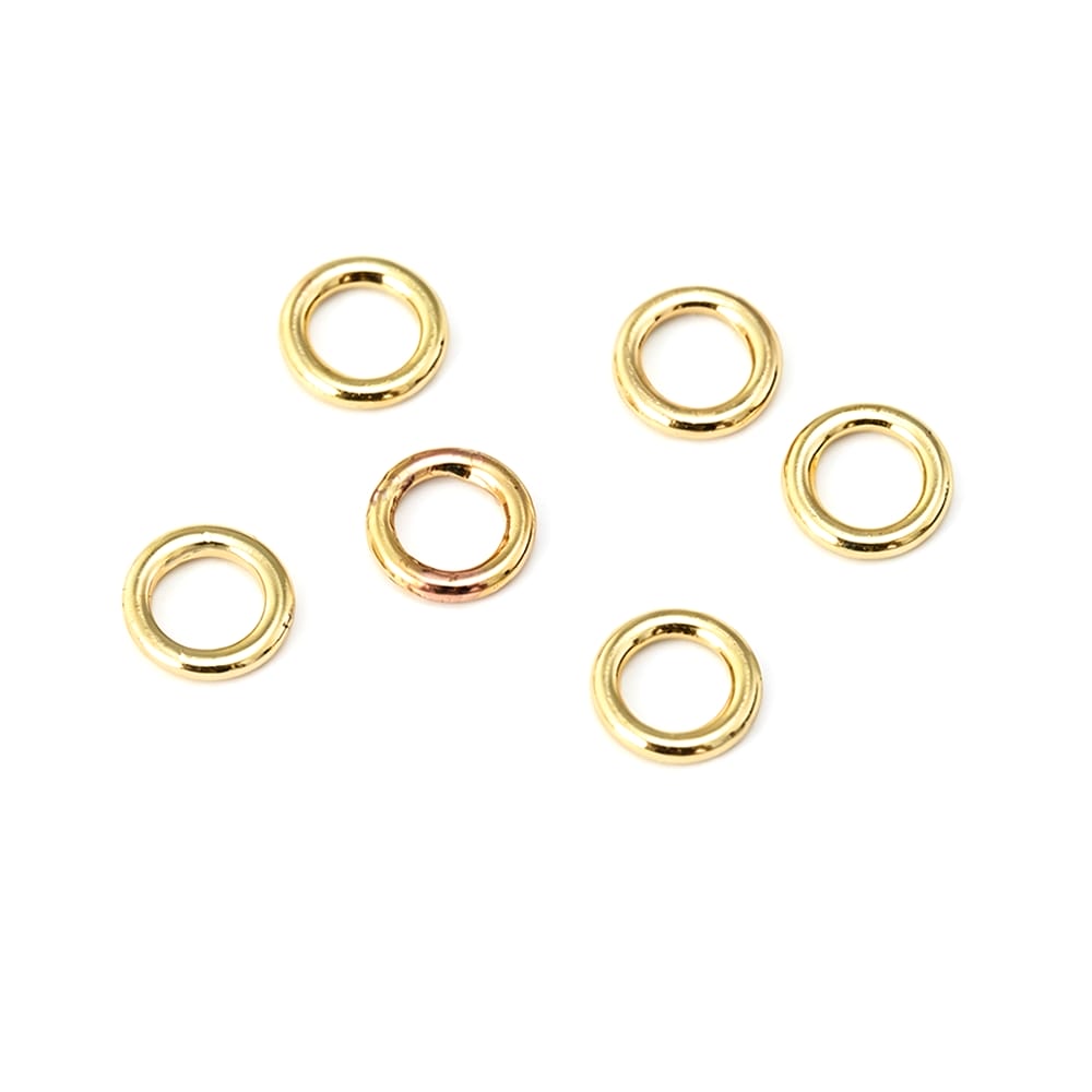 4~14.5MM 18K Gold Color Brass  - огляд і ціна Jewelry Making Closed Jump Rings