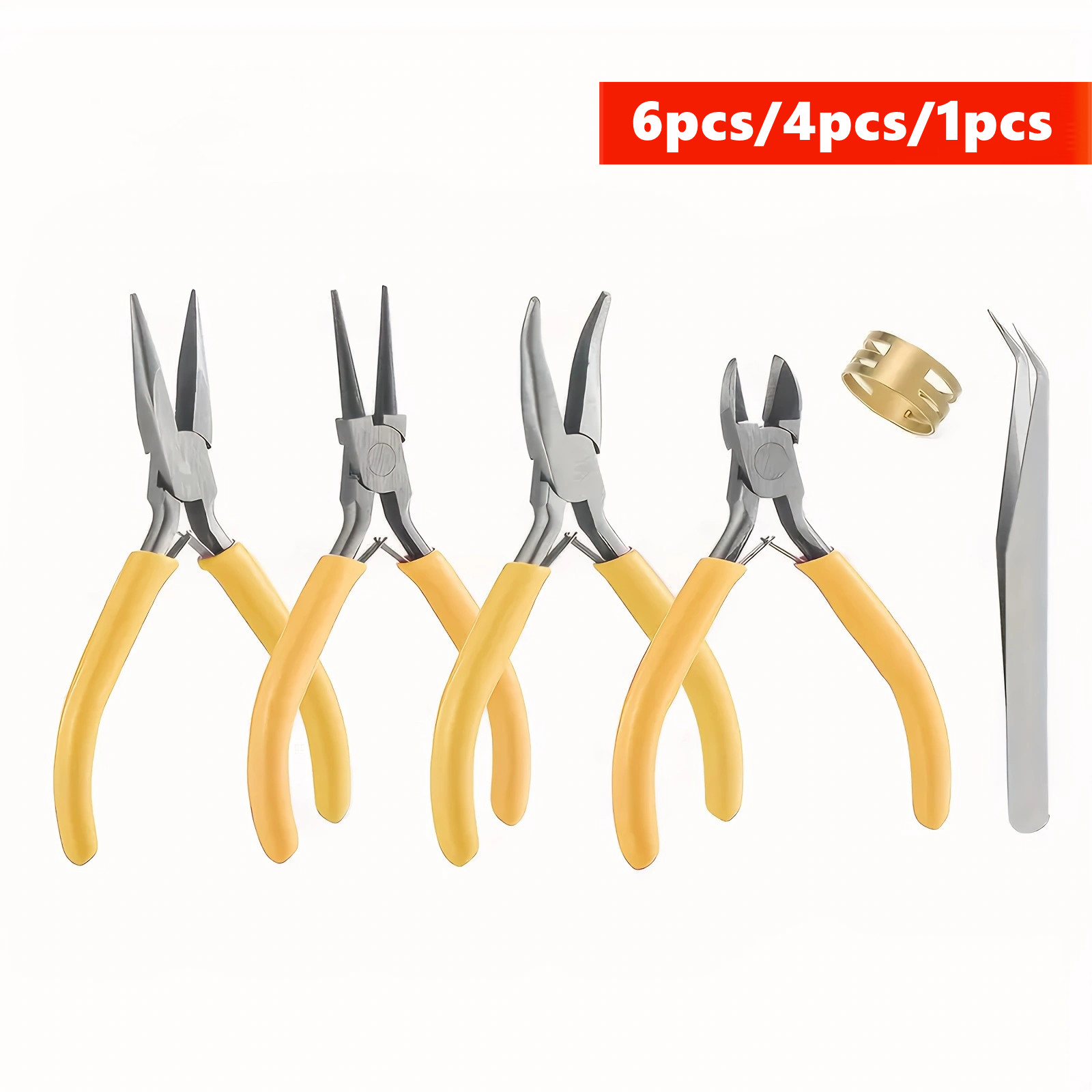 6/4/1pcs Yellow Jewelry Making - огляд і ціна Jewelry Making Needle Nose Pliers