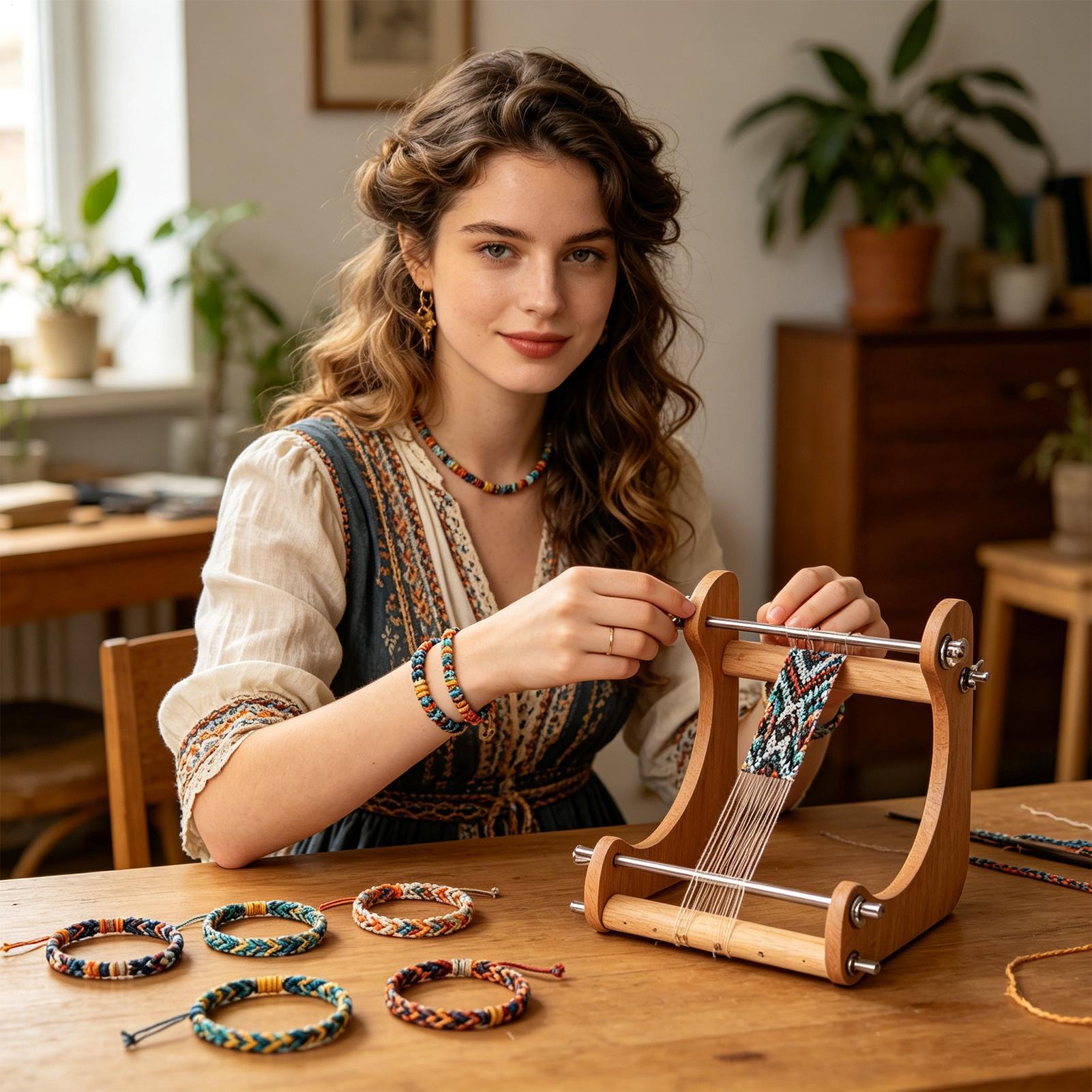 1pc Wood Beading Loom Adjustab - огляд і ціна Jewelry Making Machine